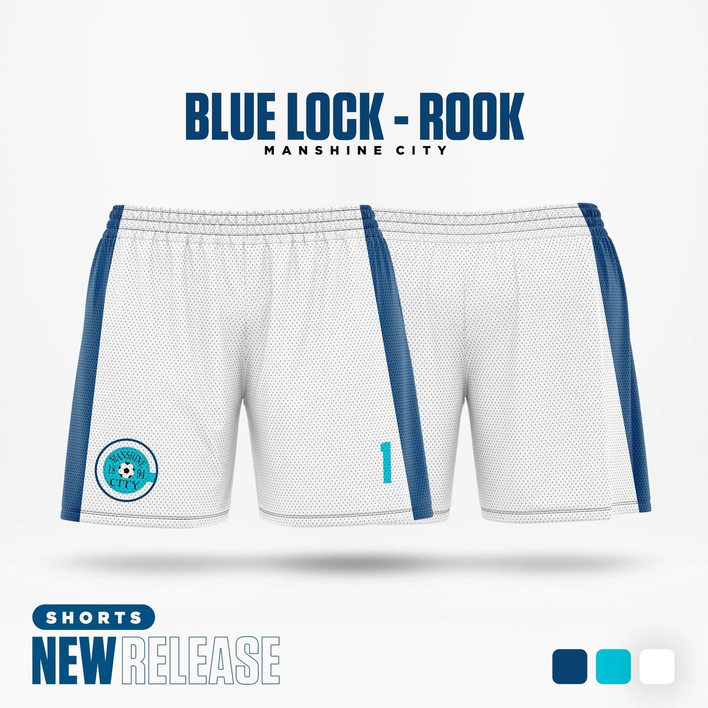 Blue Lock Shorts - Manshine City Away Kit