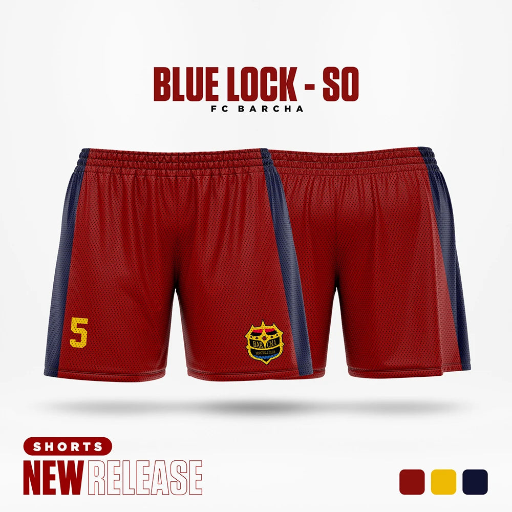 Blue Lock Shorts - FC Barcha Home Kit