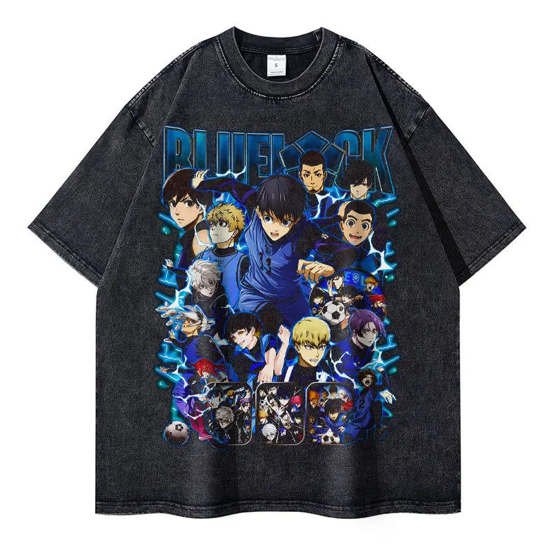 Blue Lock - T Shirts Oversized Vintage