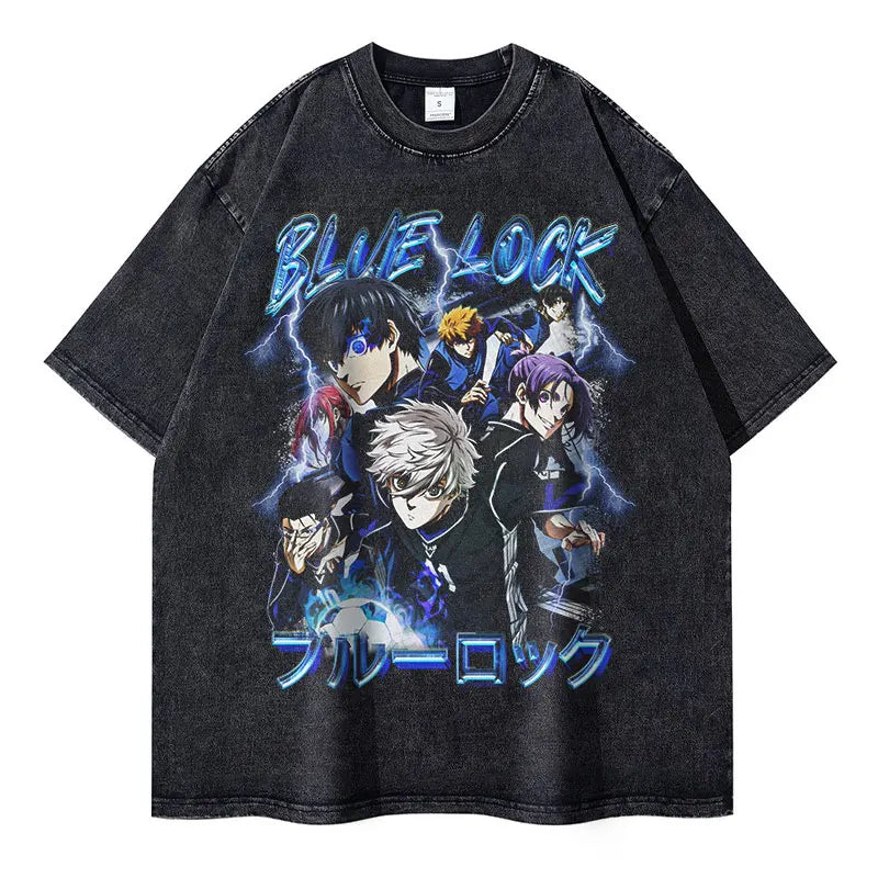 Blue Lock - T Shirts Oversized Vintage