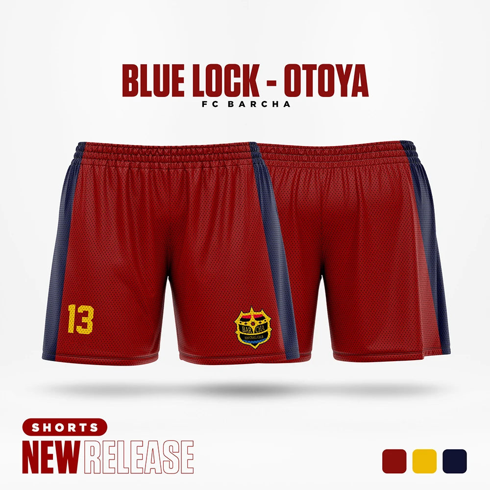 Blue Lock Shorts - FC Barcha Home Kit