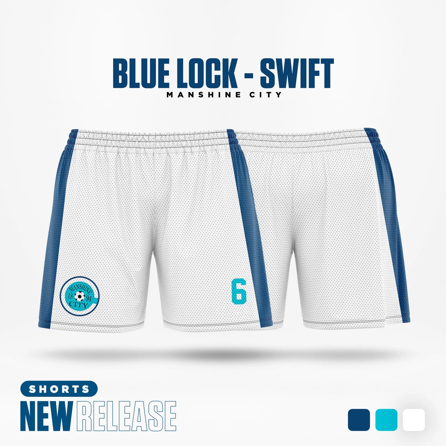 Blue Lock Shorts - Manshine City Away Kit